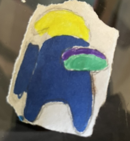Handcut felt Among Us sticker